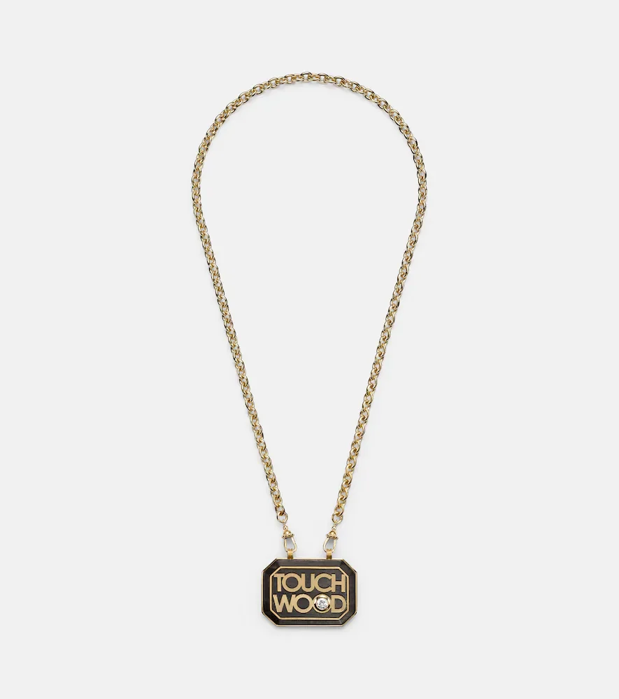 Collier Scapular en or 18 ct, ébène et diamants