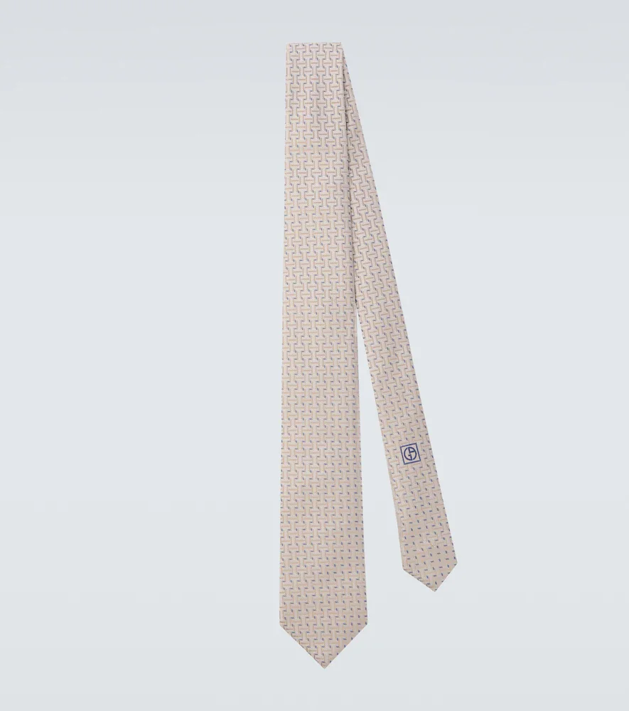 Corbata Archivio de jacquard de seda con lunares