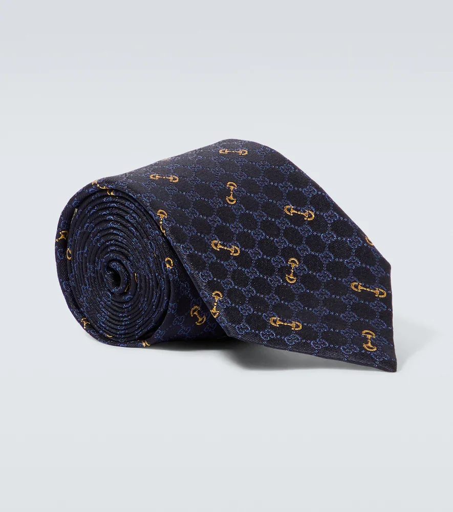Corbata Horsebit de seda