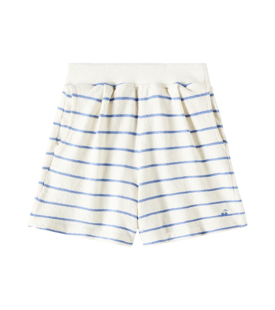 Cornelia striped cotton-blend shorts