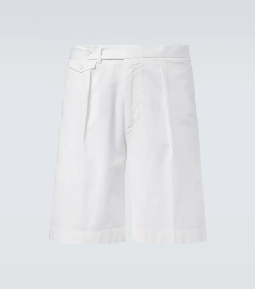 Cotton-blend Bermuda shorts