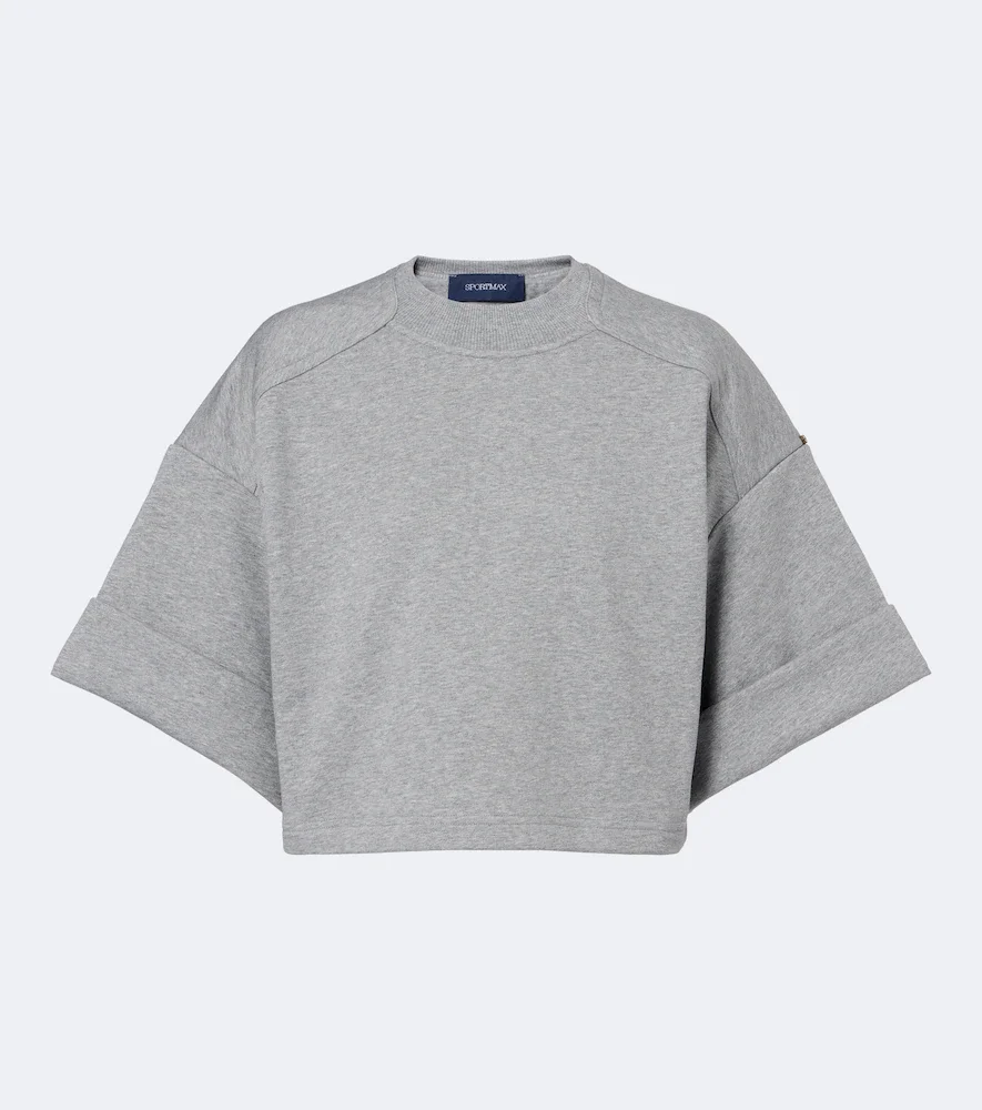 Cotton-blend jersey sweatshirt