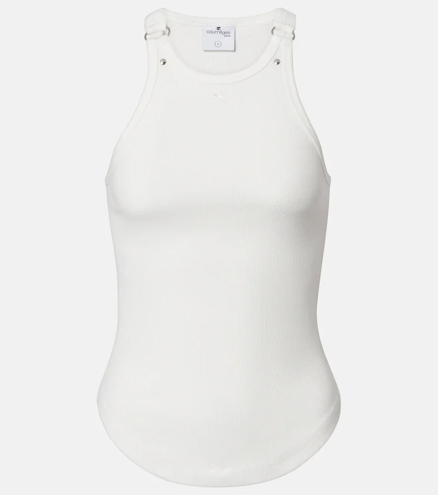 Courrèges Tank top Buckle 90's de algodón