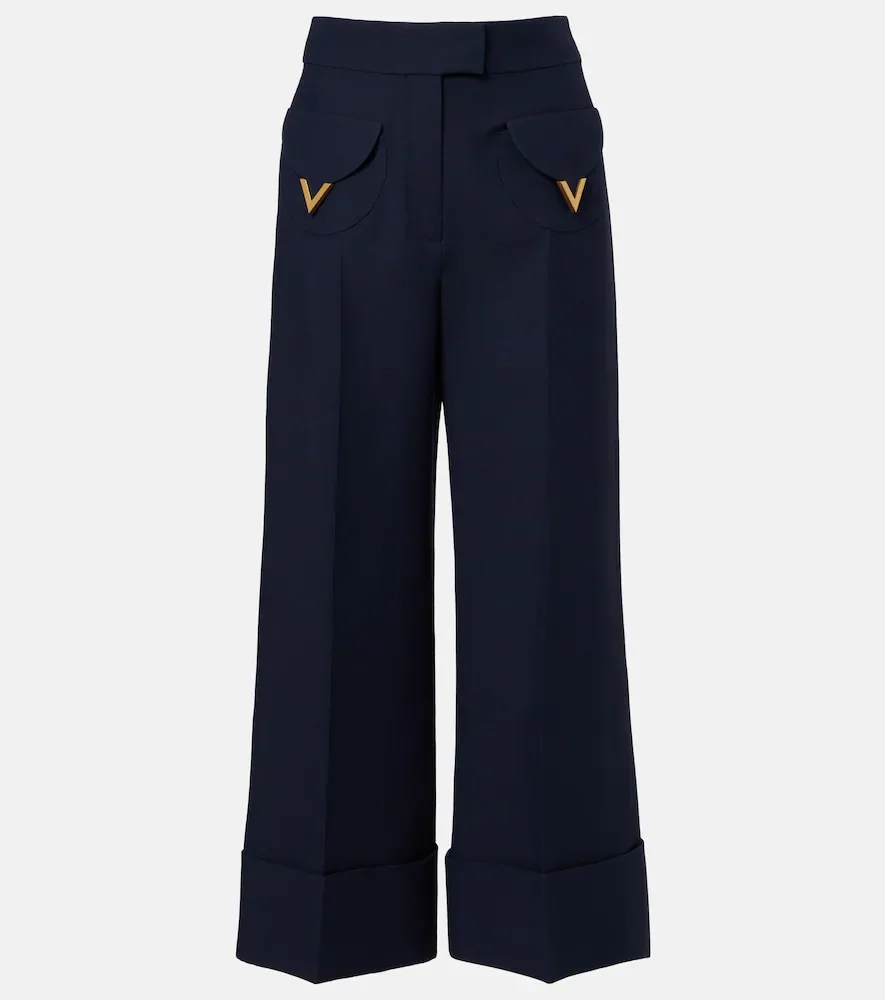 Crepe Couture VGold wide-leg pants
