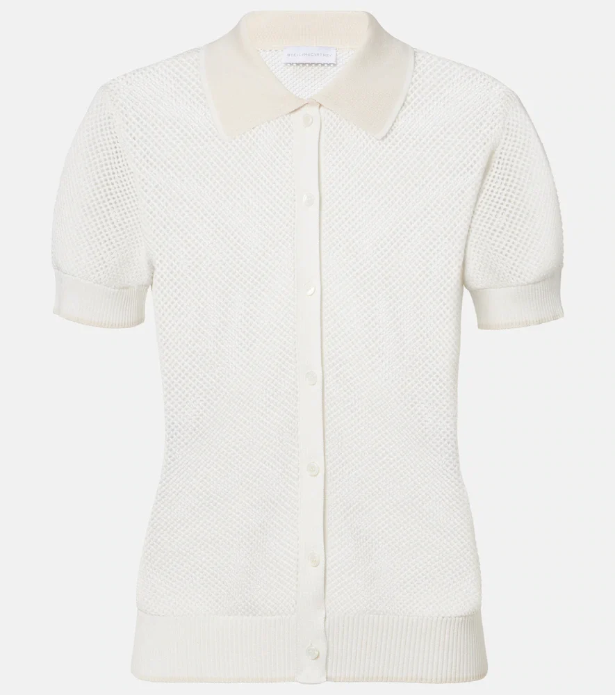 Crochet cotton Polo Shirt