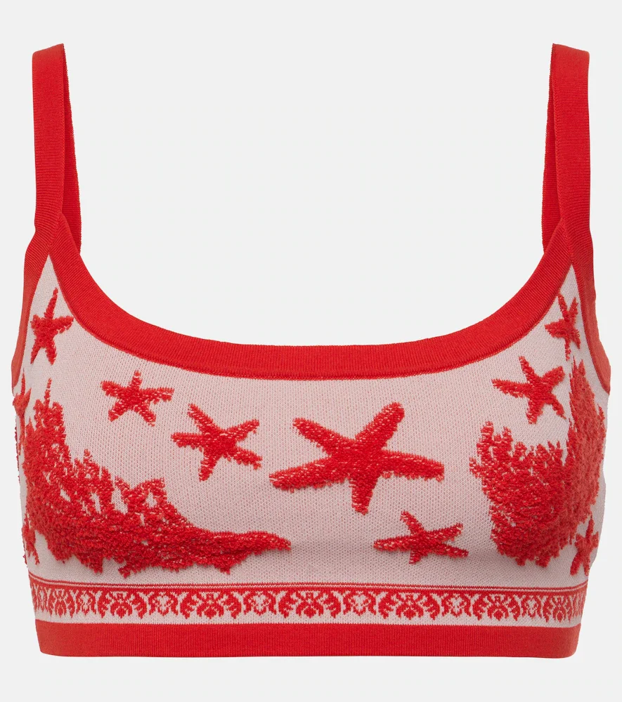 Crop top de mezcla de algodón