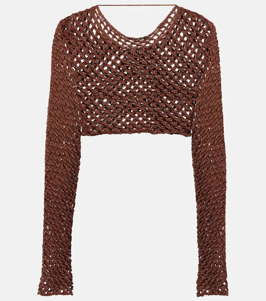Crop top Magen de punto de algodón