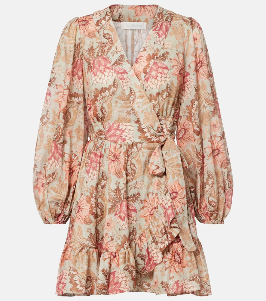 Daylight floral cotton wrap dress