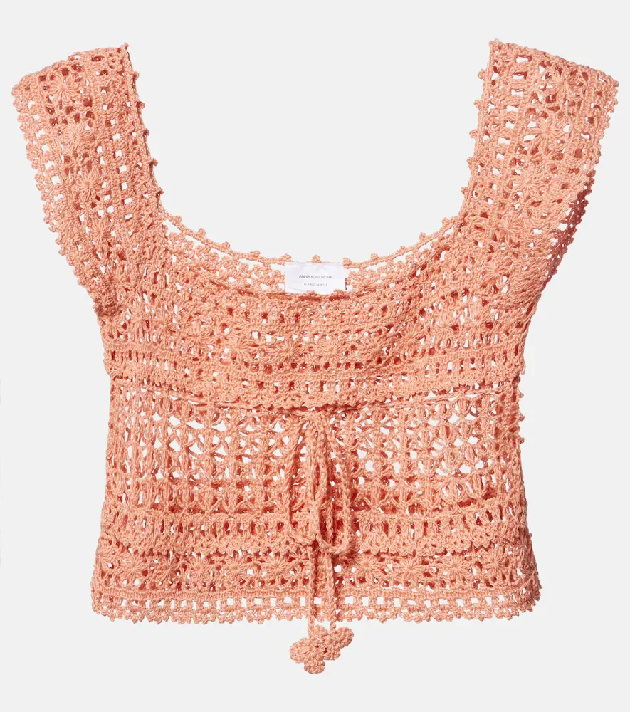 Deauville crochet cotton crop top