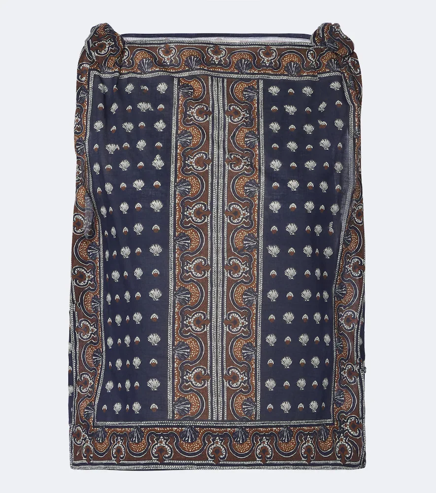 Dôen Amalia printed cotton voile top
