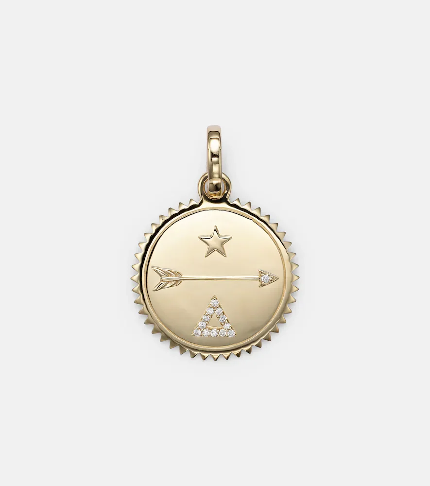 Dream Medium 18kt gold pendant with diamonds