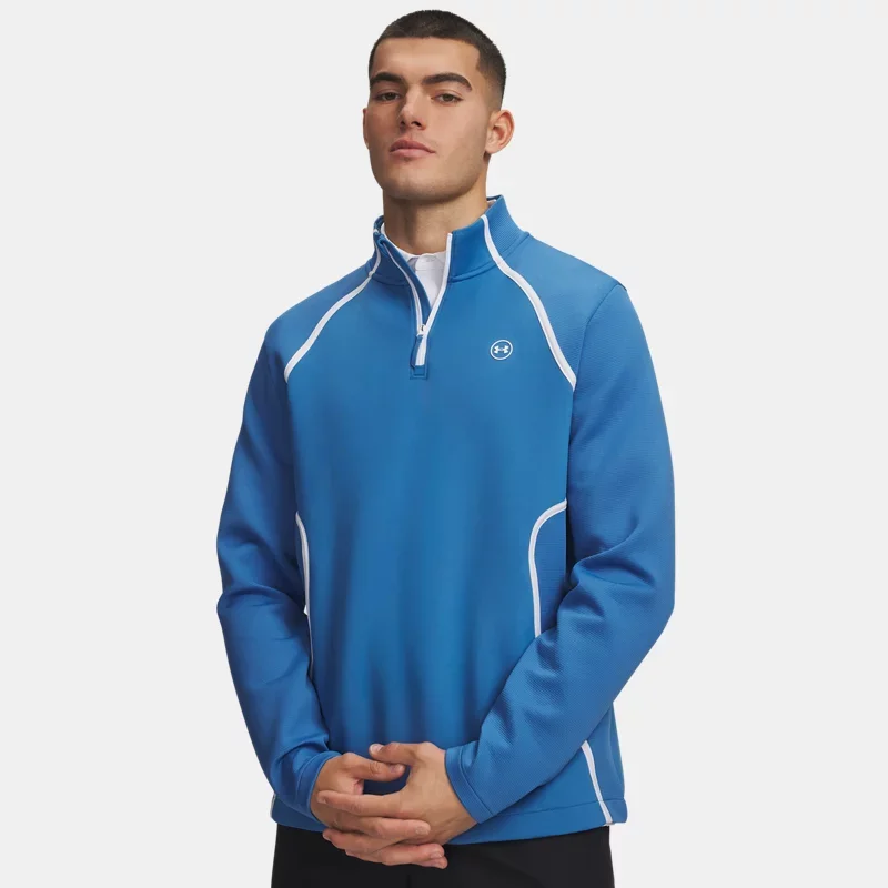 Drive Midlayer Men's ¼ Zip Aegean Blue White M