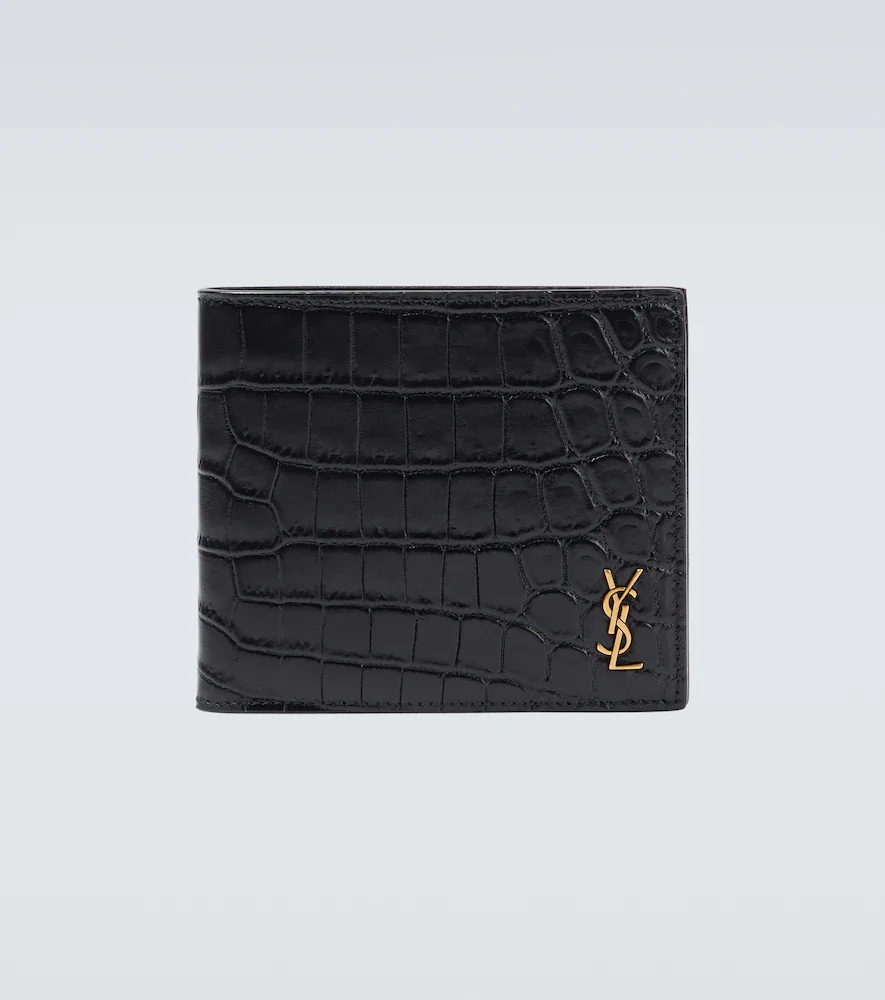 EastWest croc-effect bifold wallet