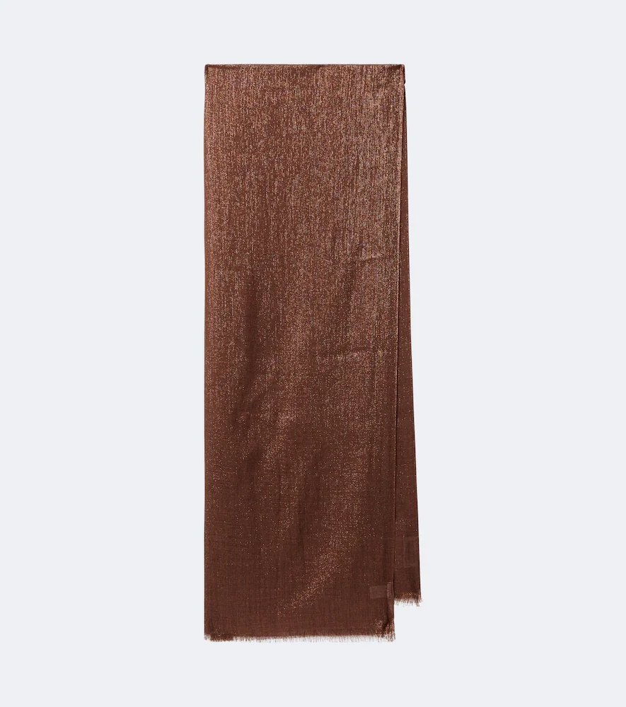 Écharpe Lurex en cachemire et soie