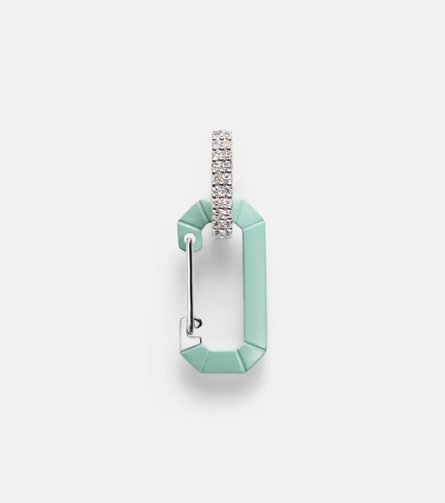 Eéra Pendiente individual Chiara Small de oro blanco de 18 ct y diamantes