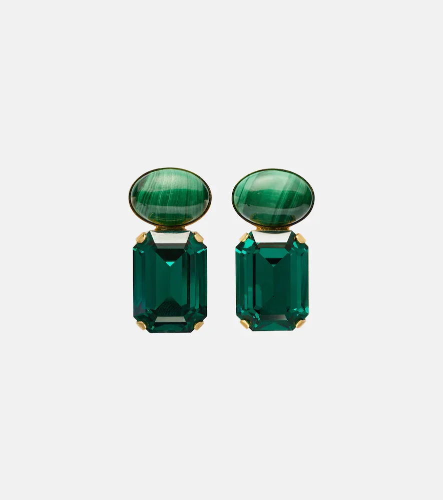 Elin crystal-embellished gold-plated earrings