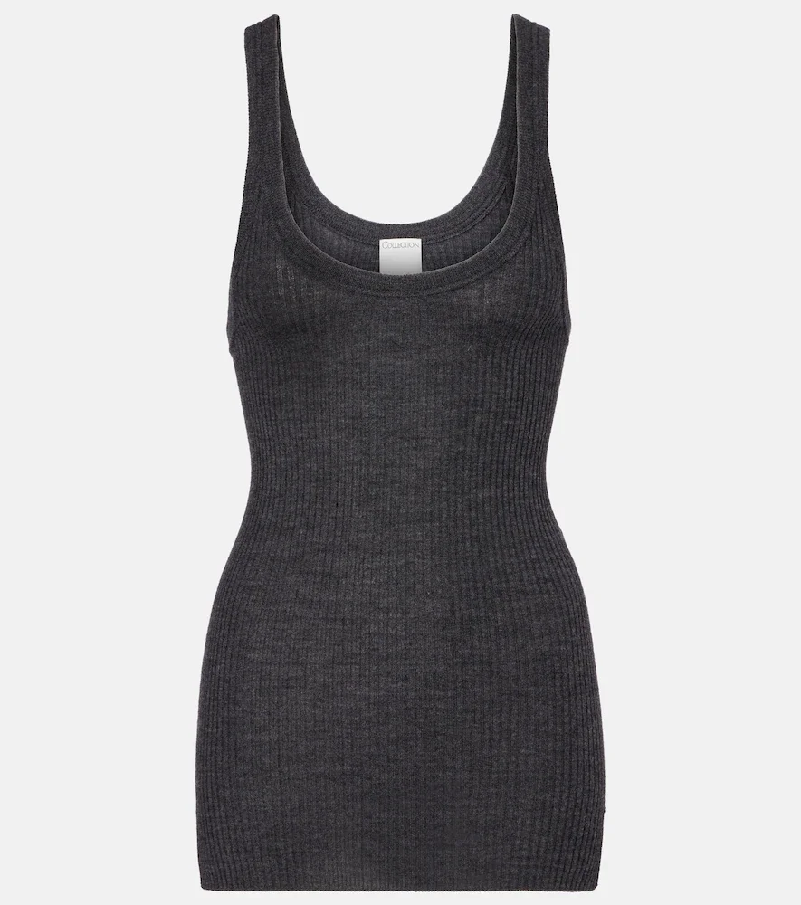 Ella ribbed-knit wool tank top