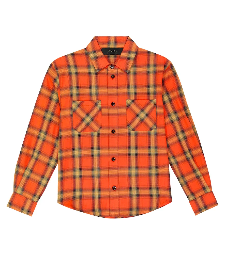 Embroidered flannel shirt