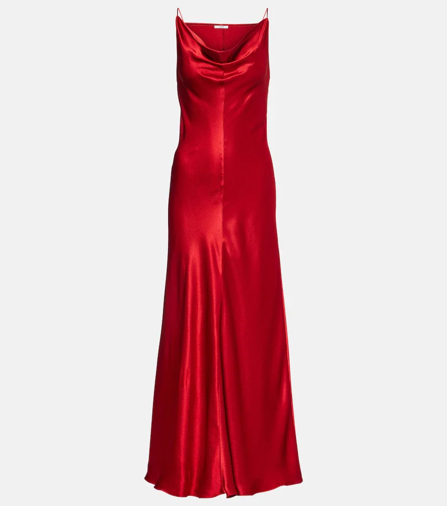 Emi satin maxi dress