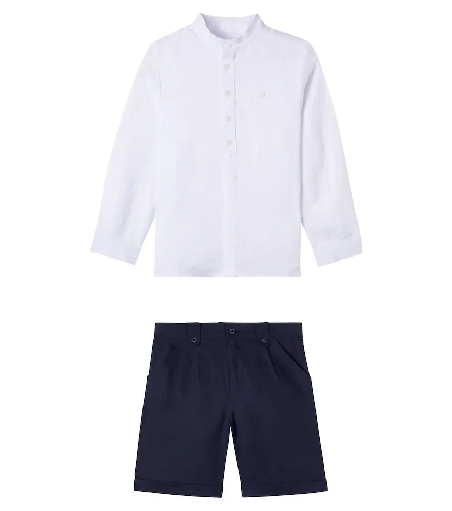 Ensemble chemise et short en lin