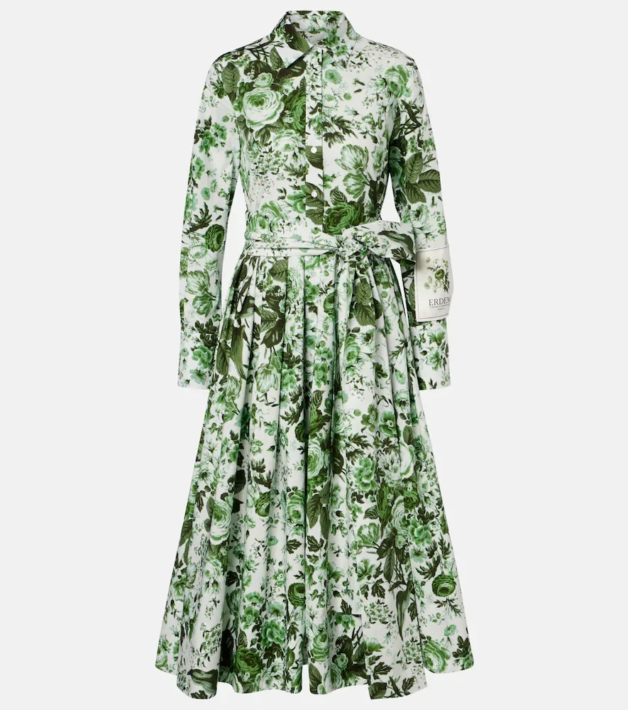Erdem Floral cotton shirt dress