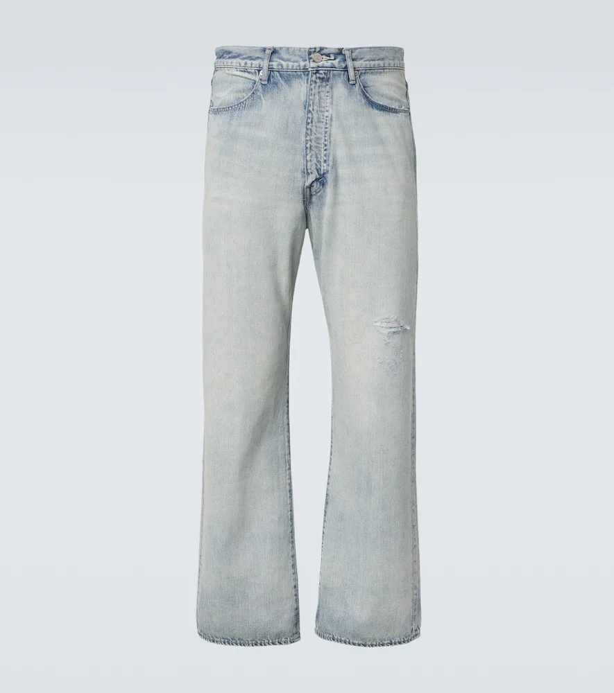 Faded straight jeans