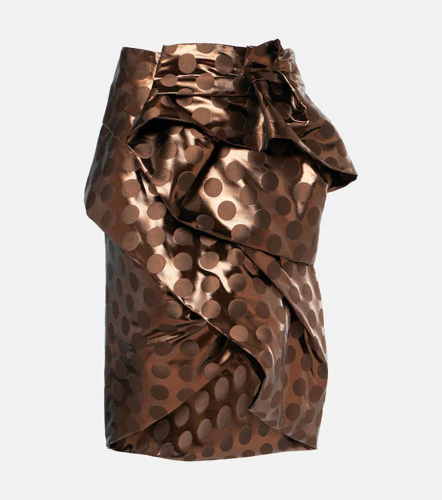 Falda midi de lamé