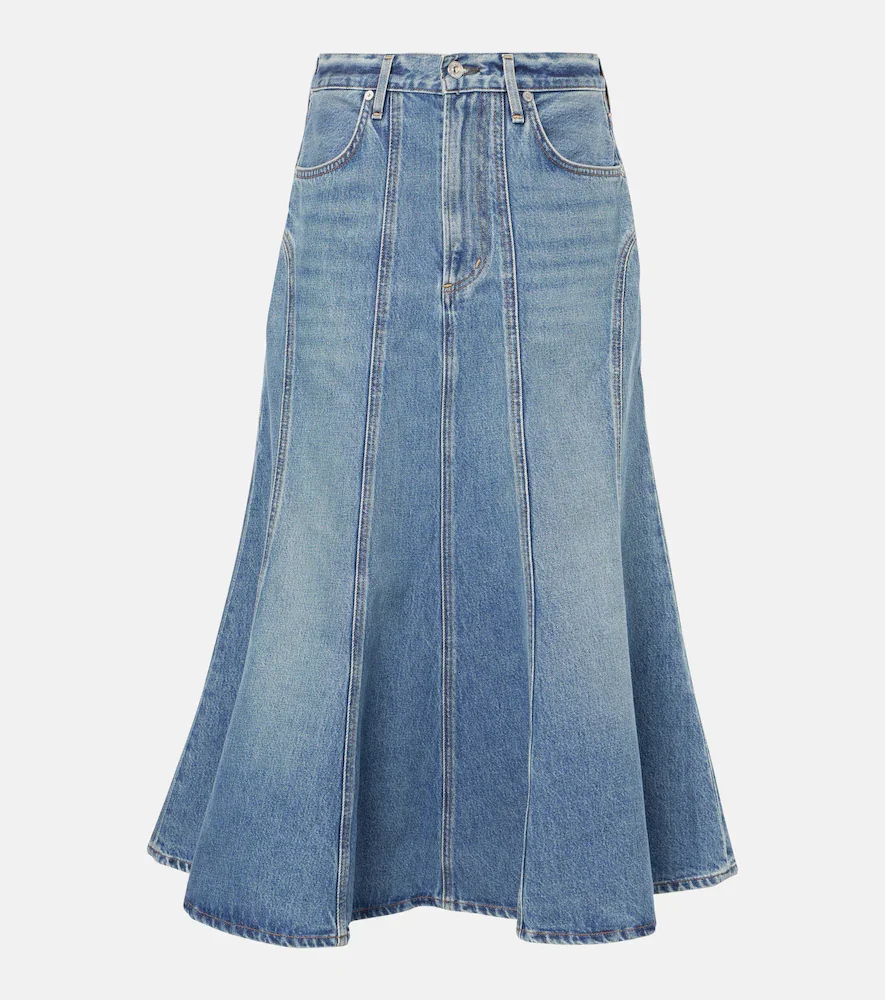 Falda midi Gaucho Vintage de denim