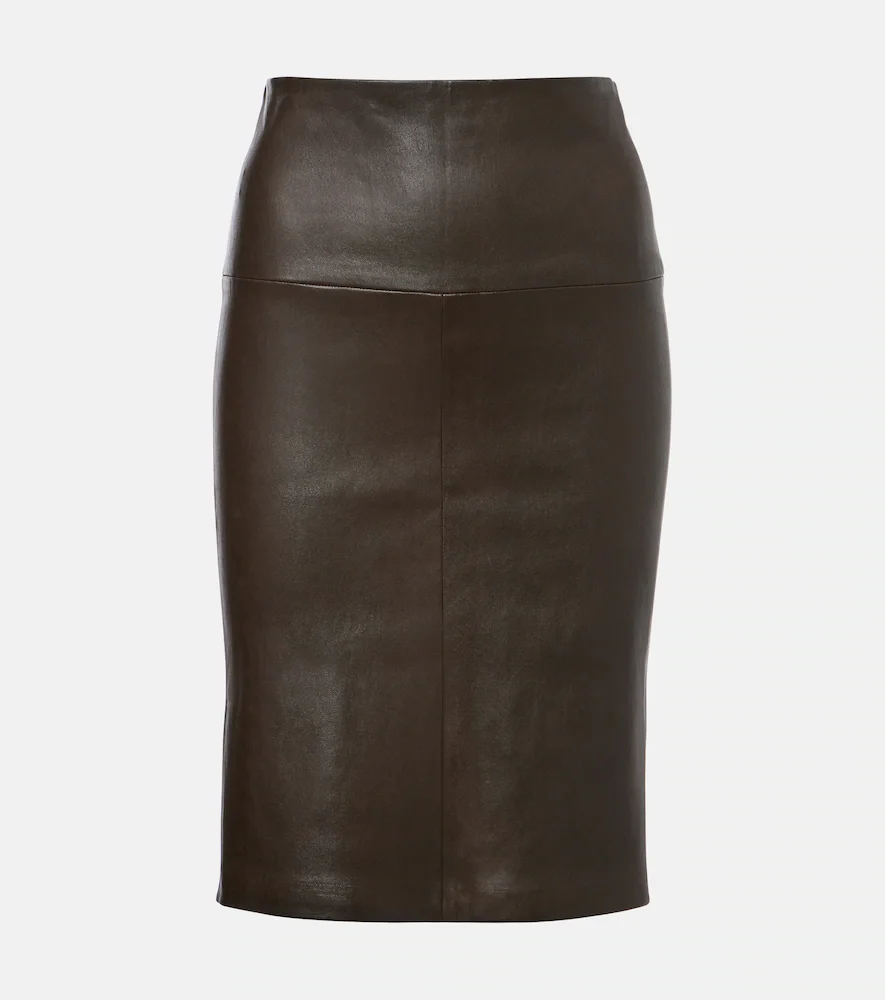 Falda midi Gin de piel