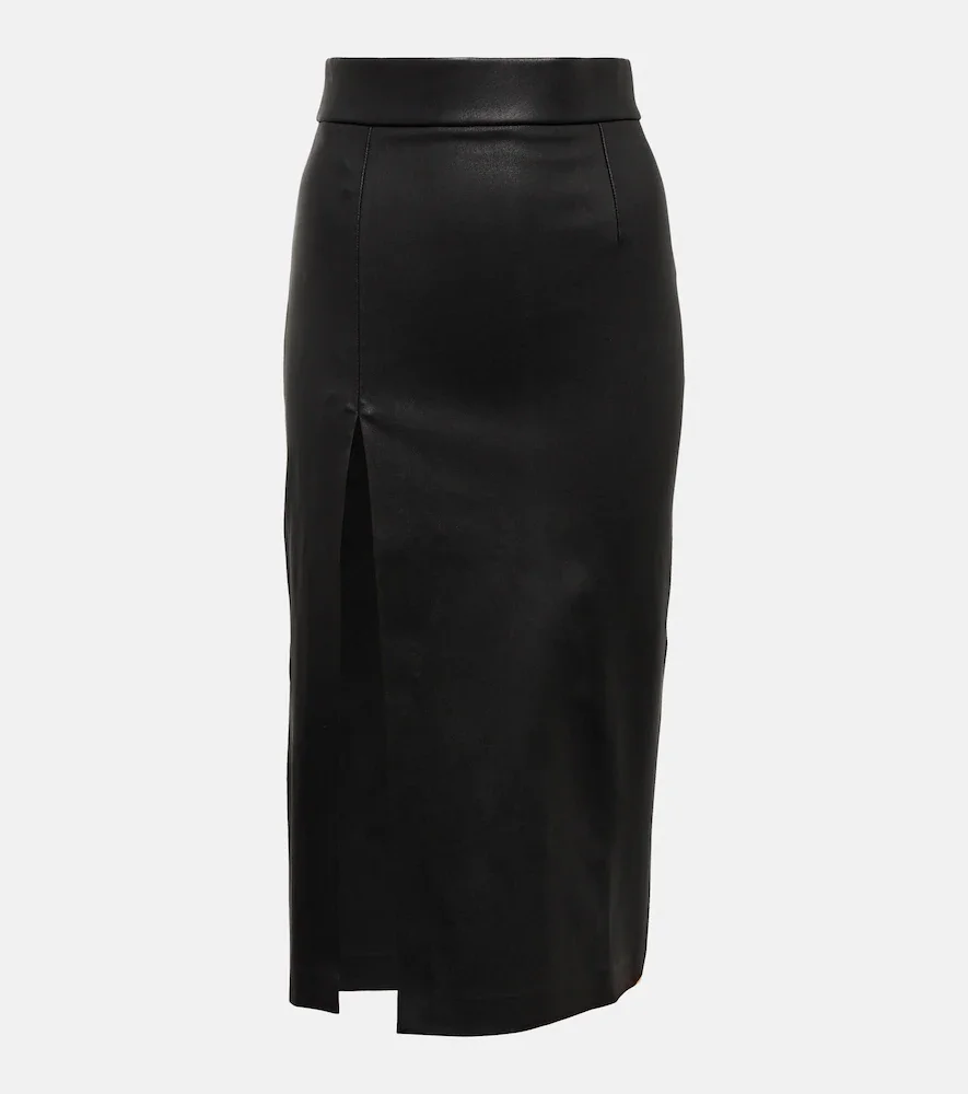 Falda midi Lea de piel