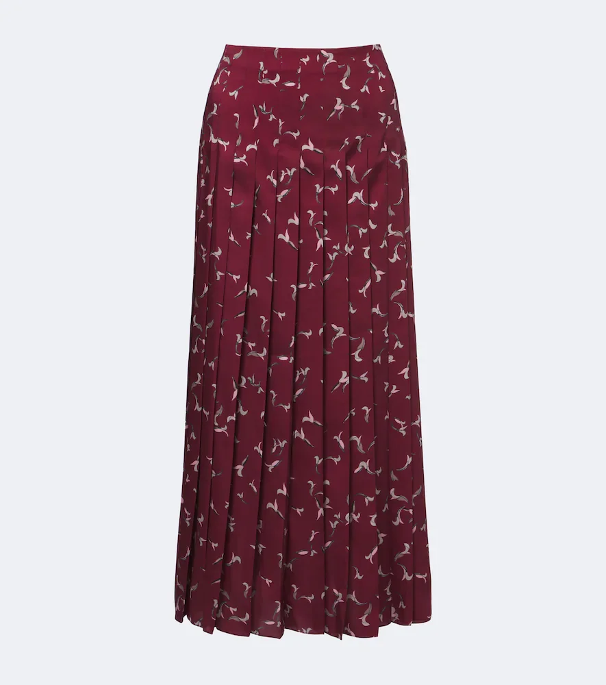 Falda midi Monti estampada plisada