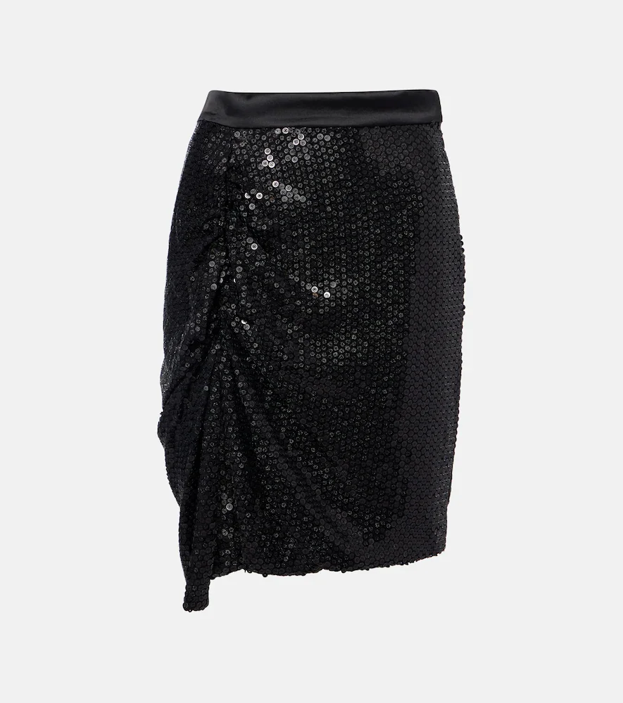 Falda midi Panther con lentejuelas