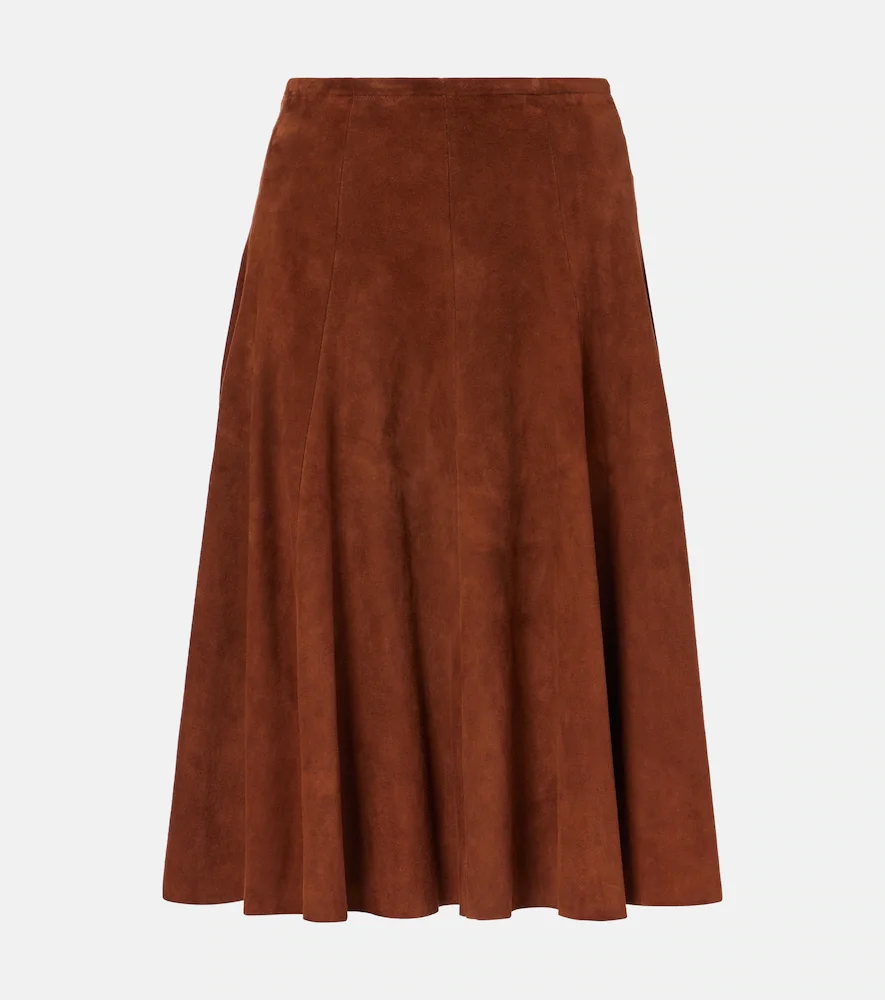 Falda midi Sabrina de ante