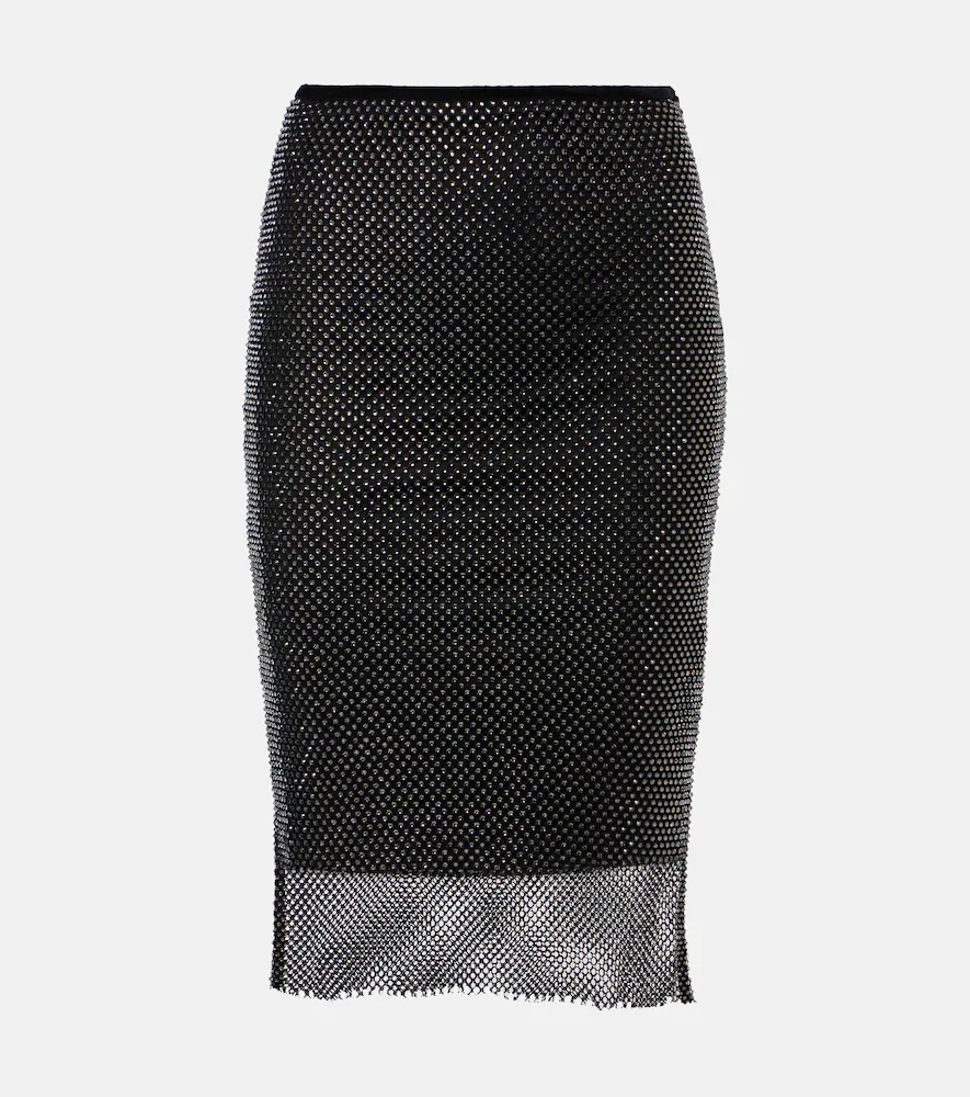 Falda midi Zinnia de tul adornada