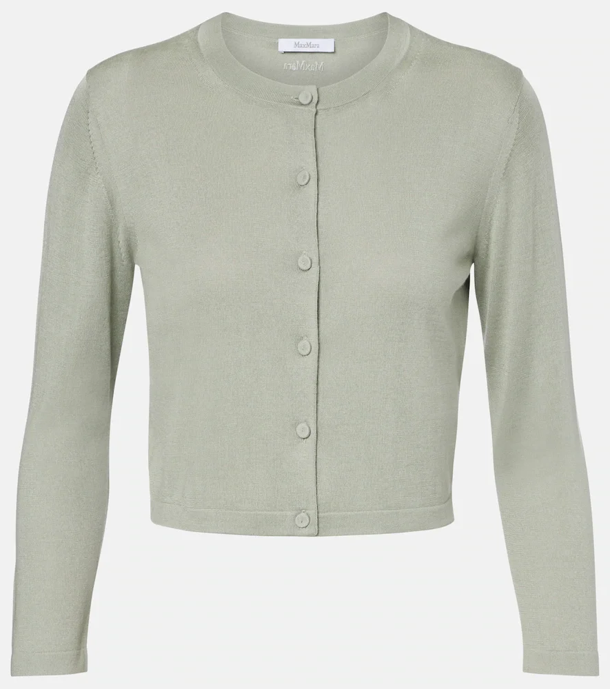 Faretra silk and cashmere cardigan