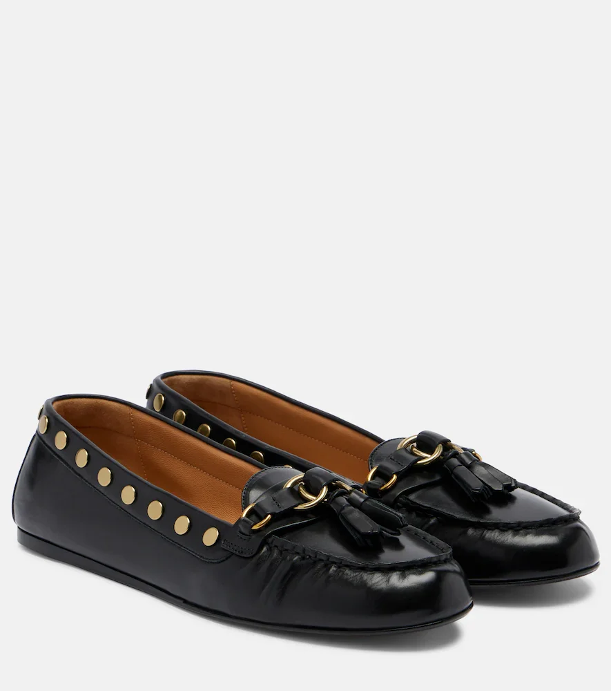 Faxel studded leather moccasins