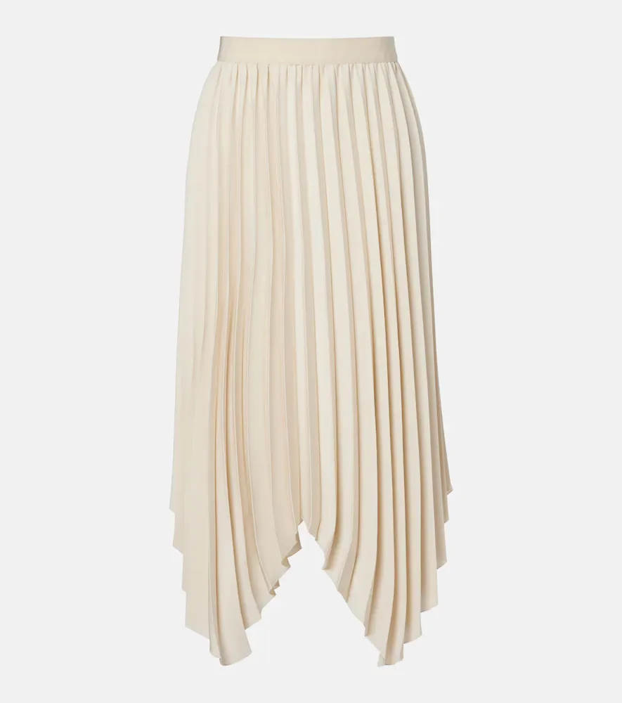 Felixa plissÃ crÃªpe midi skirt
