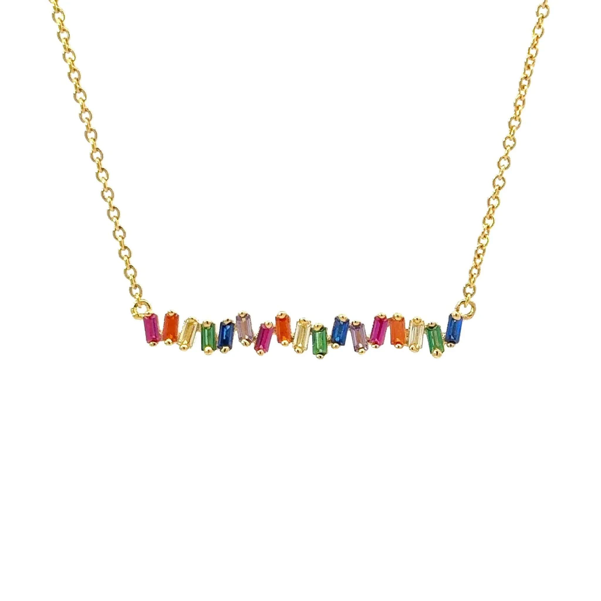 Fine Rainbow Silver Necklace