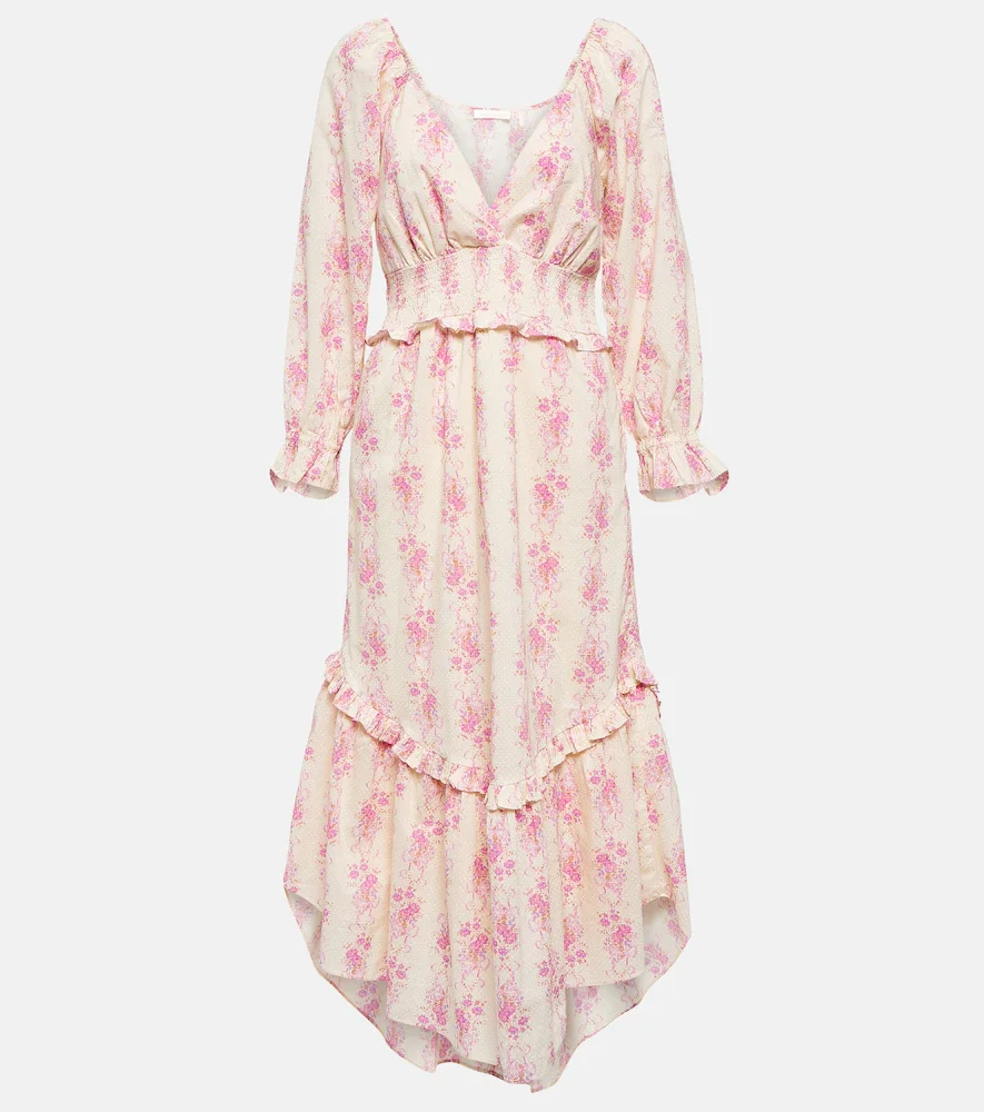 Firefly floral cotton midi dress