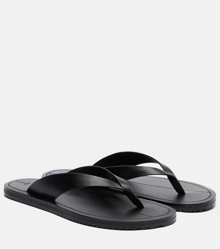 Flora leather thong sandals