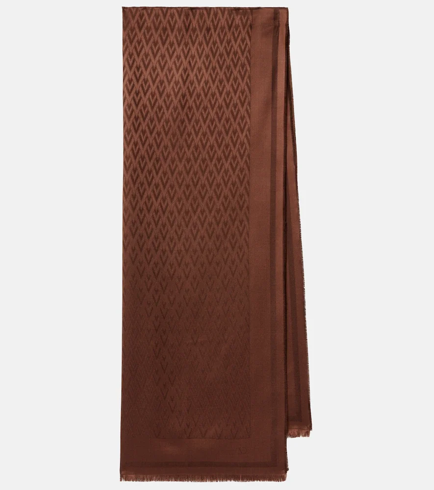 Foulard Toute la V en soie et laine