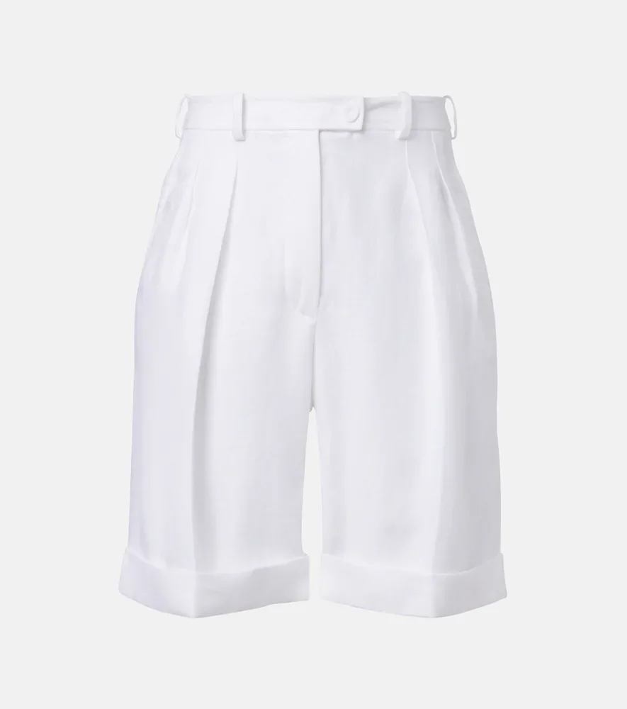 George linen Bermuda shorts