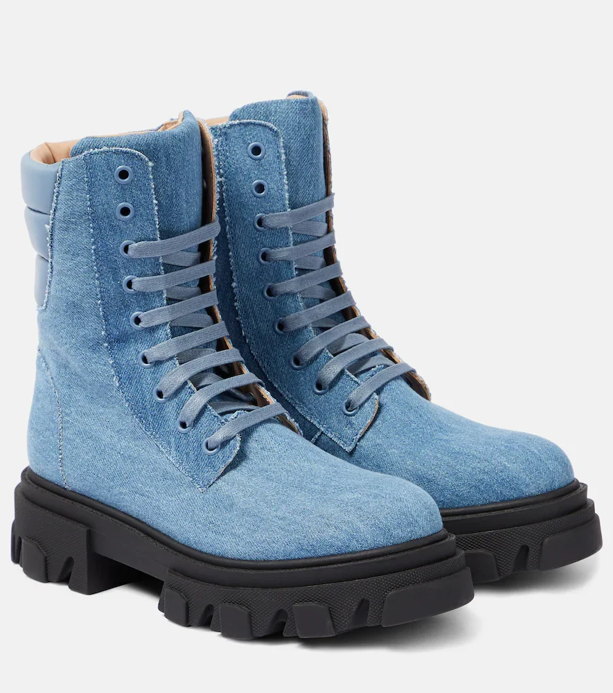 Gia 35 denim combat boots