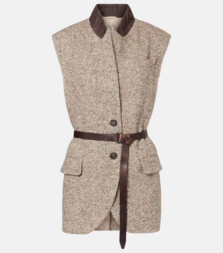 Gilet en laine et soie