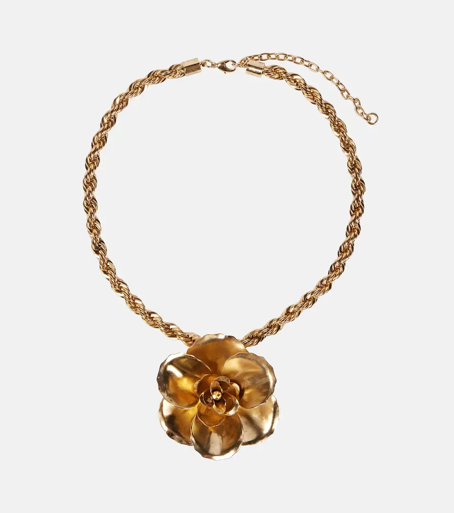 Gladiolus pendant necklace