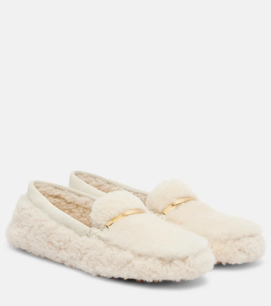 Gommino suede-trimmed driving shoes