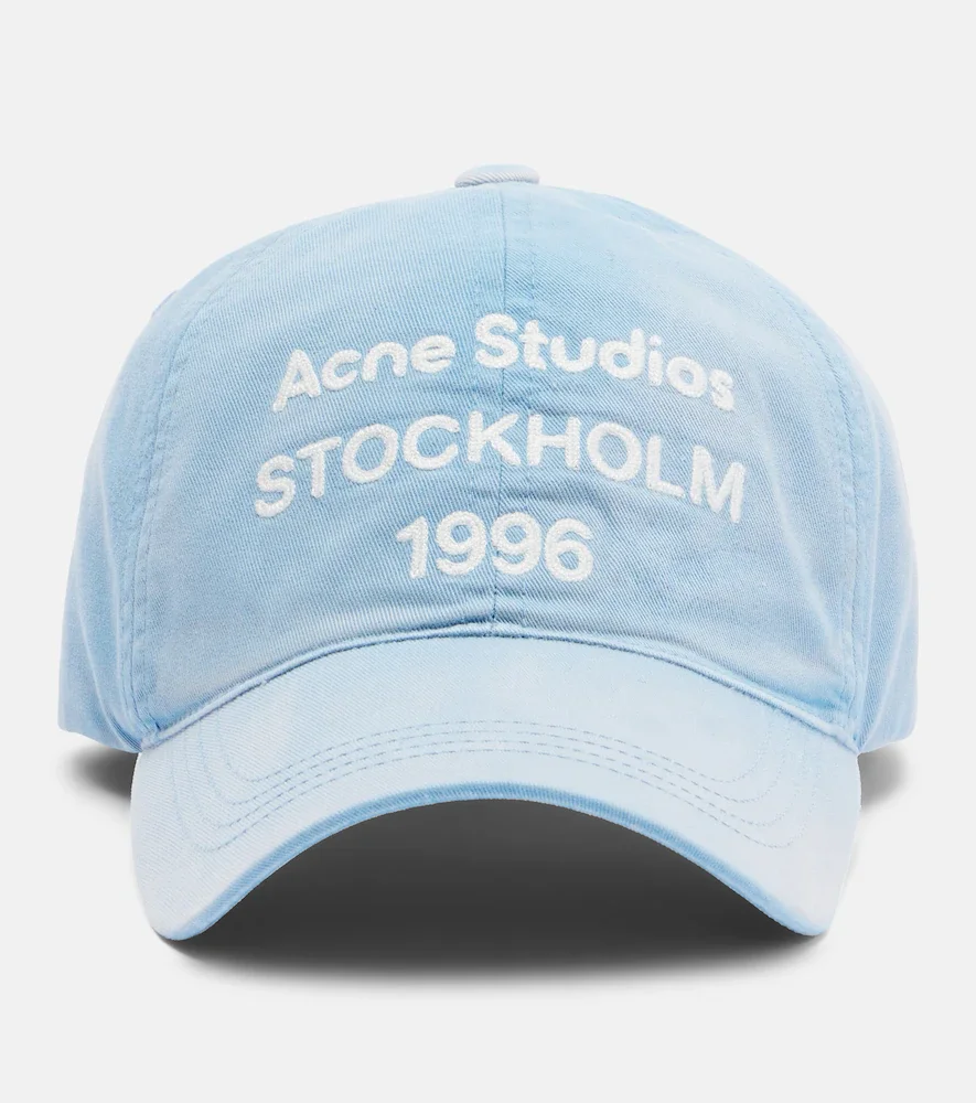 Gorra de sarga de algodón con logo