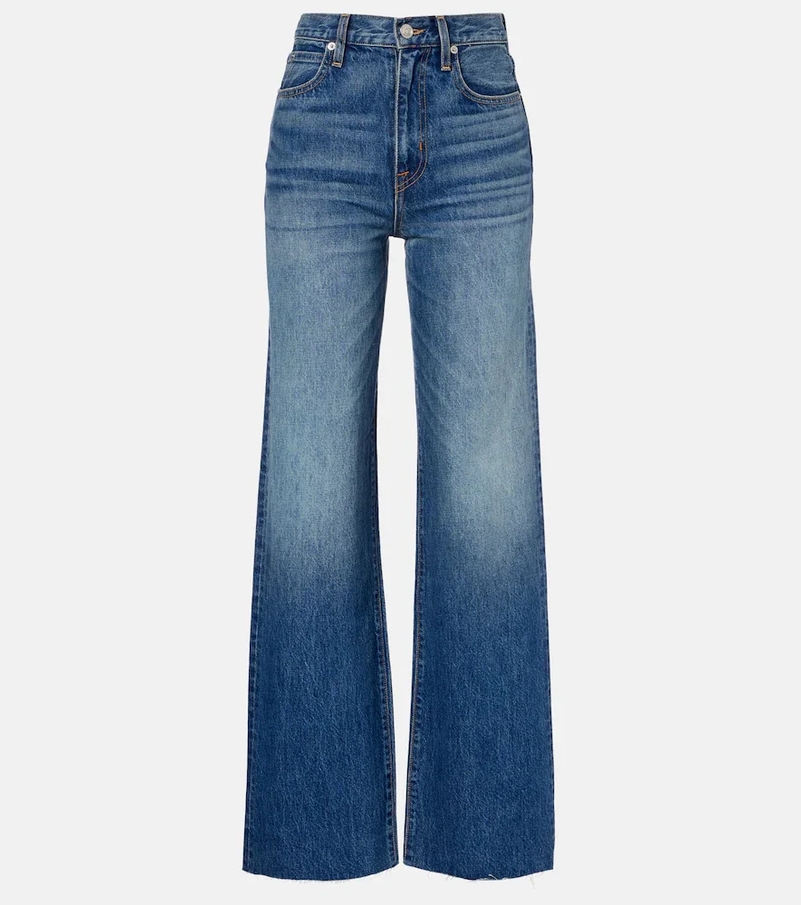 Grace faded wide-leg jeans