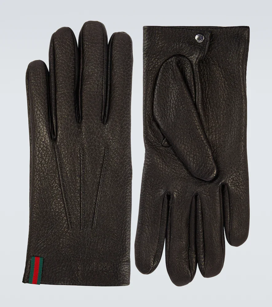 Guantes de piel con Web