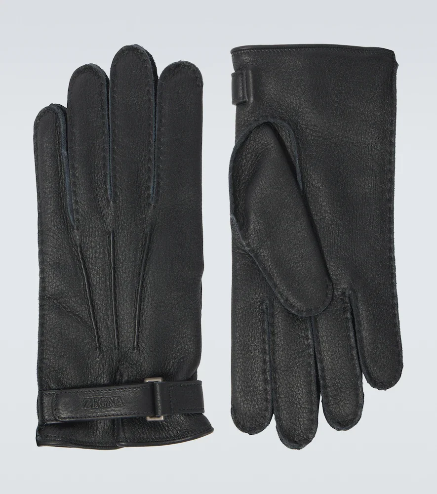 Guantes de piel grabados